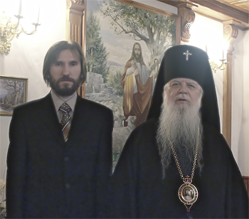 20 апреля 2005 года. Архиепископ Ижевский и Удмуртский Николай и главный редактор газеты "Православные Вести" Александр Чураков